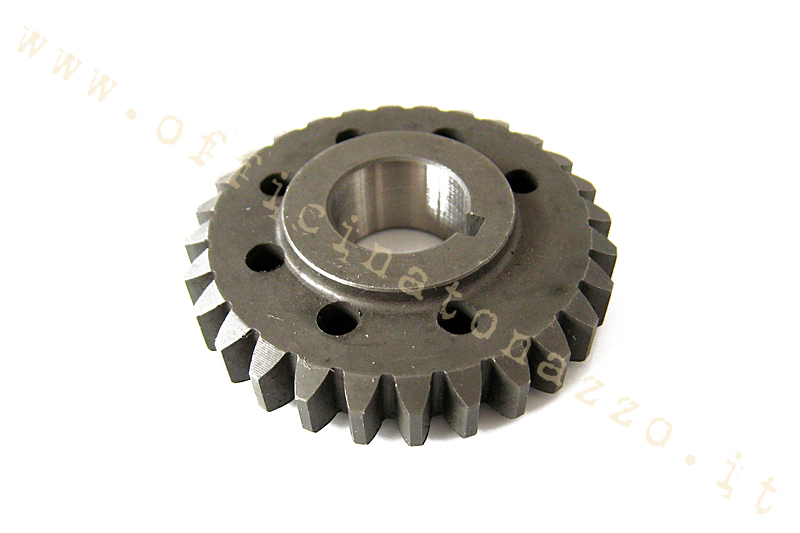 Pinion 28 meshes with primary DRT ZZ 68 (ratio 2.43) straight teeth for Vespa 50 - Primavera - ET3