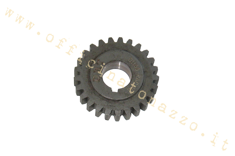 000248 - Pignone DRT Z 28 ingrana su primaria Z 69 (Ratio 2,46)denti dritti per Vespa 50 - Primavera - ET3