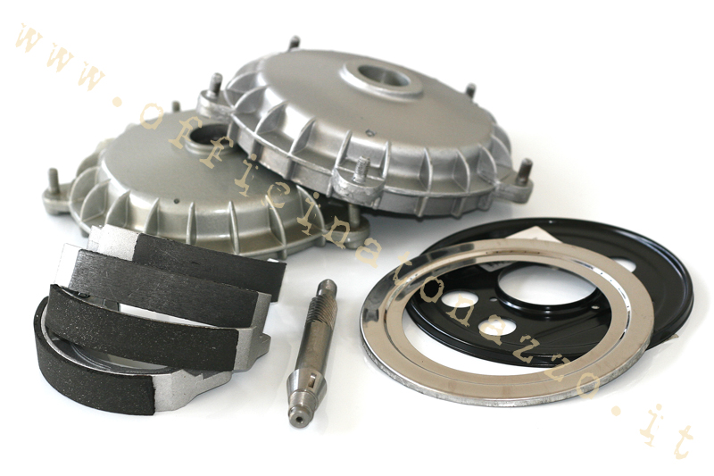 Conversion kit from 8 "to 10" complete with brake shoes, drums, dust cover and front pin