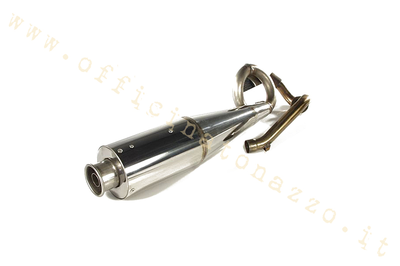 PM56SC - Marmitta  Sfera 4T - ZIP 125 - ET4 leader  in acciaio lucidato completa di DB Killer