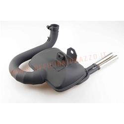 Racing Exhaust Sip Road 2.0 sport style muffler with chrome tailpipes for Vespa 125/150 PX