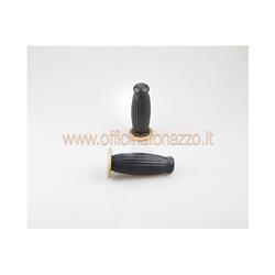 Par de pomos negros Ø 21mm mod. Superflex para Vespa y Lambretta