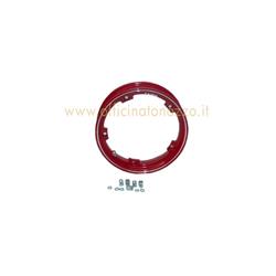 5652 - Tubeless alloy rim 2.10x10 "red channel for Vespa PX - 50 - Primavera - ET3 (valve and nuts included)