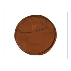 Cubierta de rueda en culata de cuero marrón con rueda de 8 "Scudetto