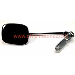 Espejo retrovisor rectangular cromado derecho / izquierdo (tamaño de varilla 30cm) para Vespa completo con soporte