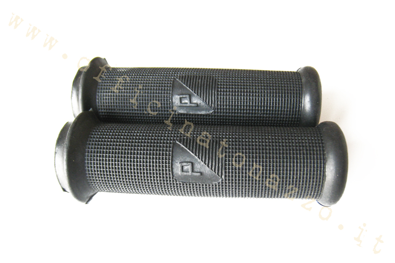 Pair of black Ø 24mm grips for Vespa 50 - VNA - VNB - Primavera - ET3