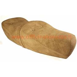 SP308B - Two-seater foam saddle with lock type King & Queen beige for Vespa 125/150/200 - GT - GTR - Sprint Veloce - TS - PX