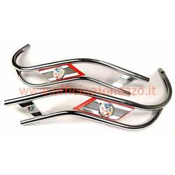 Body protector chrome double tube for Vespa PX - PE (RED)