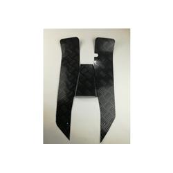 Pedane in alluminio "Mandorlato" colore nero per Vespa 50 - Primavera  - ET3