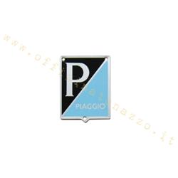 Piaggio Schild aus Aluminium mit Sitzen für Nieten 36x46mm