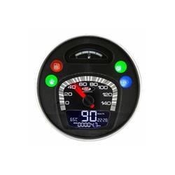 Odometer and tachometer digital 2.0 with black background for Vespa PX 125/150/200 Arcobaleno - Millenium - also suitable for Vespa GTV / GT 60 125-300cc