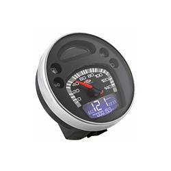 Odometer and tachometer digital 2.0 with black background for Vespa PX 125/150/200 Arcobaleno - Millenium - also suitable for Vespa GTV / GT 60 125-300cc