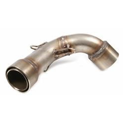 An exhaust manifold to the muffler JL Righthand stainless steel for Vespa PX - PE 200-200 Rally