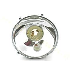 F228/A - Fanale anteriore alogeno in plastica completo di portalampada per Vespa 90 SS dal 1966, Vespa 125 Primavera - ET3, 125/150 Super