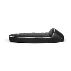 Asiento -FASTBACK- Vespa PK S, PK XL - negro con borde blanco