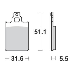 GF2154 - Scheibenbremsbeläge für Vespa PX (32 x 52 x 5,5)