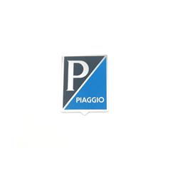 Placa adhesiva Piaggio en aluminio 36x46mm