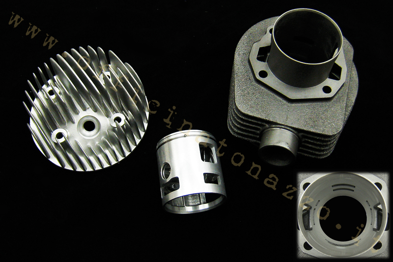 Pinasco 177cc GT cylinder in cast iron 2 decanting with side spark plug for Vespa GT - GTR - Sprint - GL - VNB - Super - VBB