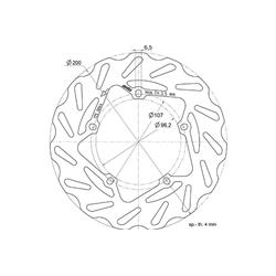 Polini brake disc for Vespa PX