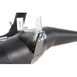 Racing exhaust RZ Mark One for Vespa 200 black steel, stainless steel silencer