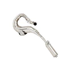 Racing exhaust RZ Mark One for Vespa 200 polished stainless steel