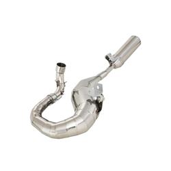 Racing exhaust RZ Mark One for Vespa 200 polished stainless steel