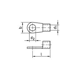 Stecker Faston de Ojal Ø 8mm