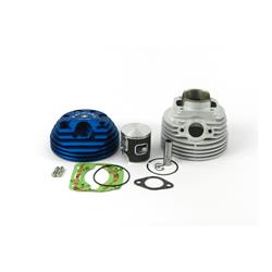 Cilindro Parmakit 130cc GT Ø57 en vela lateral de aluminio con cabeza mecanizada en macizo para Vespa 50 - Primavera- ET3