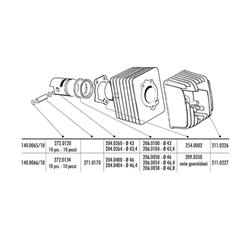 Polini cast iron cylinder D.43 PIN D.10 for Ciao-Si