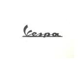 placa campana "Vespa" en aluminio no pulido (grande) para Vespa ET2 - ET4 - PX MY 2011