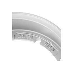 Circle tubeless SIP 2.10x10 ", color gris para Vespa 50-125-150-200, Mitin, PX, Sprint etc. (válvula e incluidas las nueces)