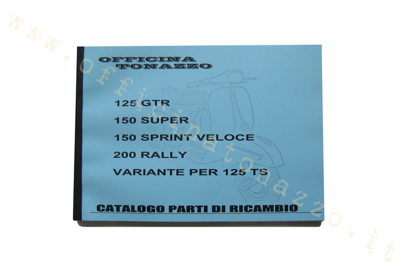 Catalog Vespa 125 GTR partes, Súper 150, 150 Sprint Veloce, 200 Rally