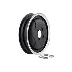 Jante tubeless SIP noire avec bord poli 2.15-10 "pour Vespa