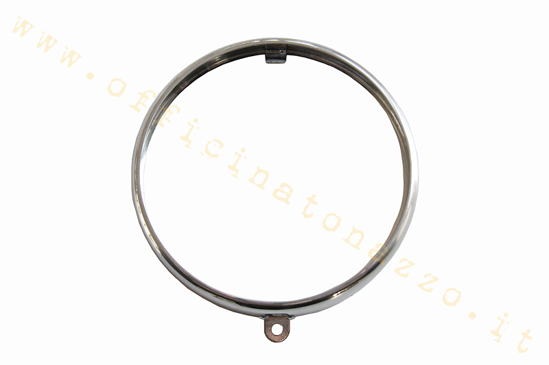 GF821 - Cornice cromata fanale anteriore con marchio Siem Ø105 per Vespa 125 VM1T>2T - VN1T