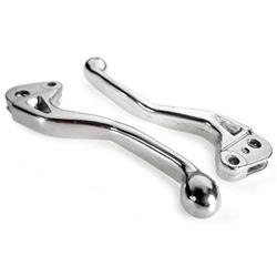 Pair of shaped polished aluminum levers for Vespa PK 50 S - PK XL - Automatic - ETS