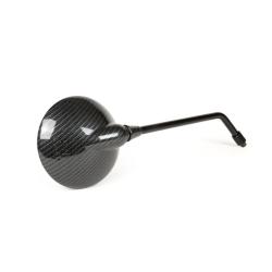 Round left or right Carbon Look rearview mirror for Vespa