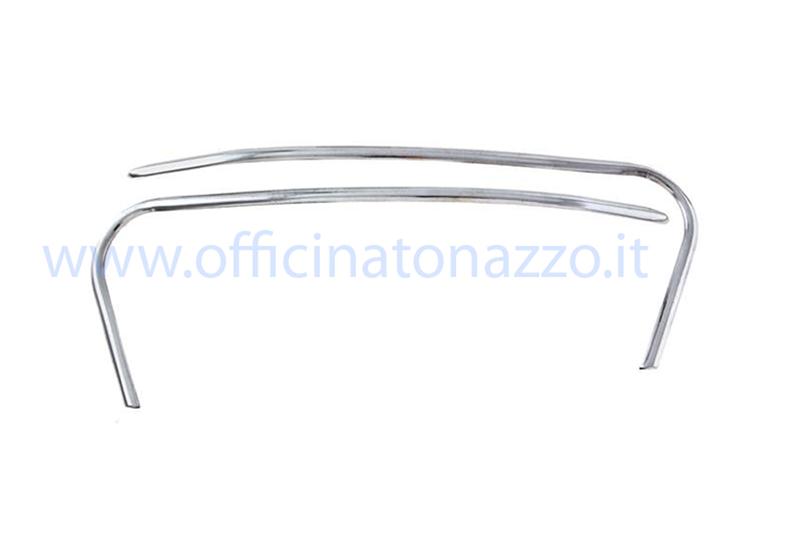 V0915-G6-SS - Stainless steel hood friezes for Vespa GS160