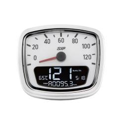 Odometer and digital tachometer 2.0 with white background for Vespa VNB, VNA