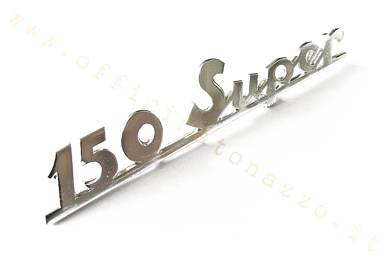 plaque arrière "Super 150" en aluminium poli
