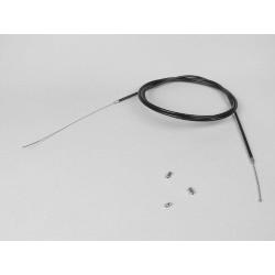 Cable set, universal -Ø = 1,2mm x 2500mm, sheath = 2200mm, nipple Ø = 3,0mm x 3mm - used as throttle cable - PTFE traced - black