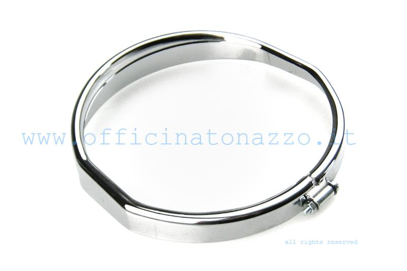 Marco de luz delantera cromada para Vespa ET3 - Primavera, 125 Super VNC1T, 150 Super VBC1T (original Piaggio ref 151742)