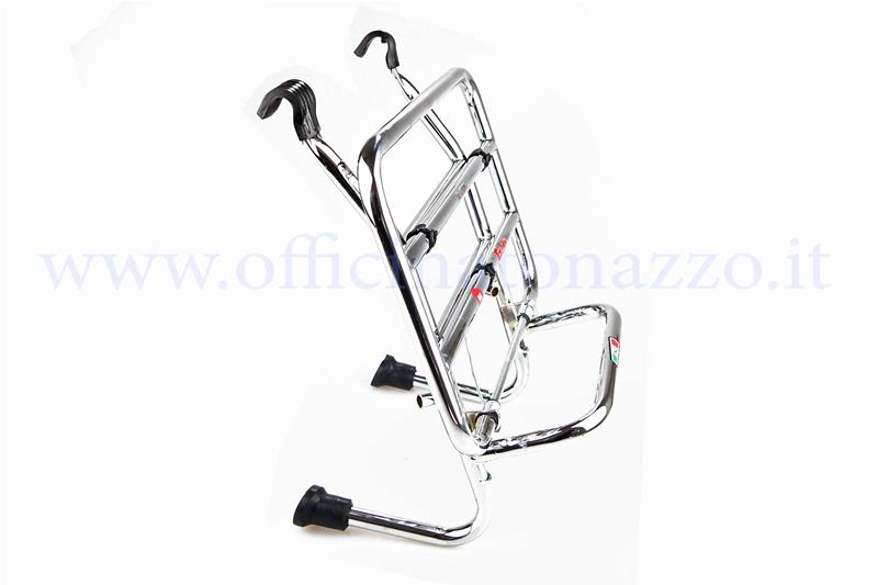 Porte-bagages avant chromé Phaco pour Vespa PX - PE - LML - GT - GTR - GL - TS - GS - Rally - Sprint - Sprint Veloce - Super - VNB - VBB - VBA - 50 tous modèles - Primavera - ET3 - PK tous modèles