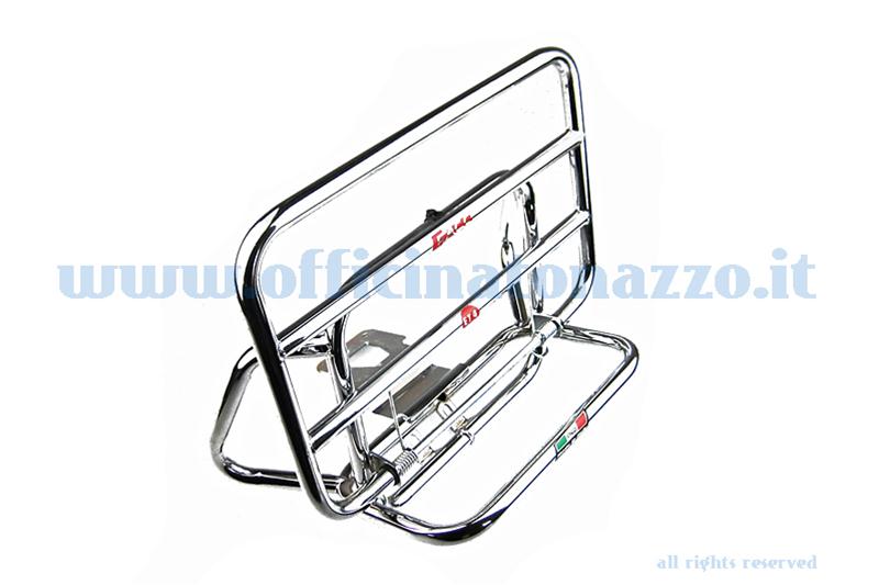 01200 / C - Faco chromed rear luggage rack with flap for Vespa ET2 - ET4