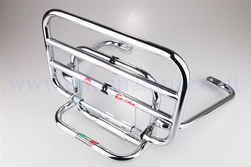 Rear rack Faco chromed with flap for Vespa GTS / GTS Super / GTV / GT 60 / GT / GT L 125-300ccm