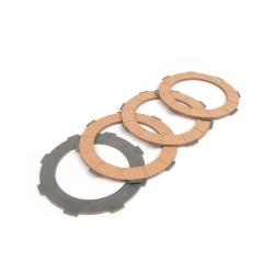 Clutch friction plates kit -BGM ORIGINAL- Vespa Cosa2- suitable for standard coupling basket on Vespa Cosa2 / FL (1992-), PX (1995-), Superstrong, Scooter & Service, MMW, Ultrastrong - 4 discs