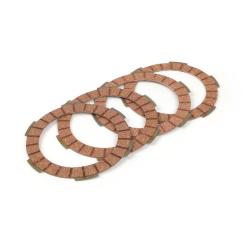 Clutch friction plates set -BGM PRO Superstrong Racing Red Vespa Smallframe type PK XL2- 4 plates