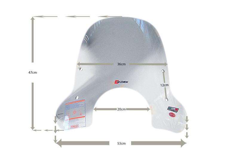 Smoked windshield with chromed connections for Vespa GT28200 - GTS200