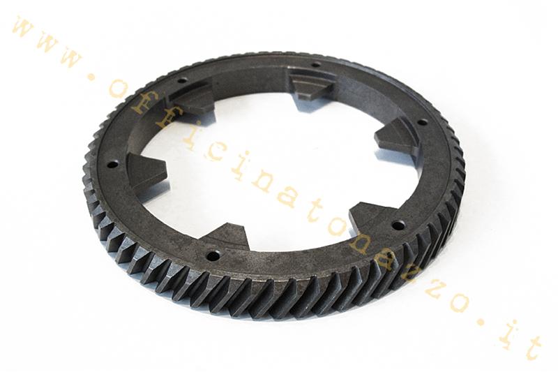 Z67 primary crown meshes with original Z22 pinion for Vespa