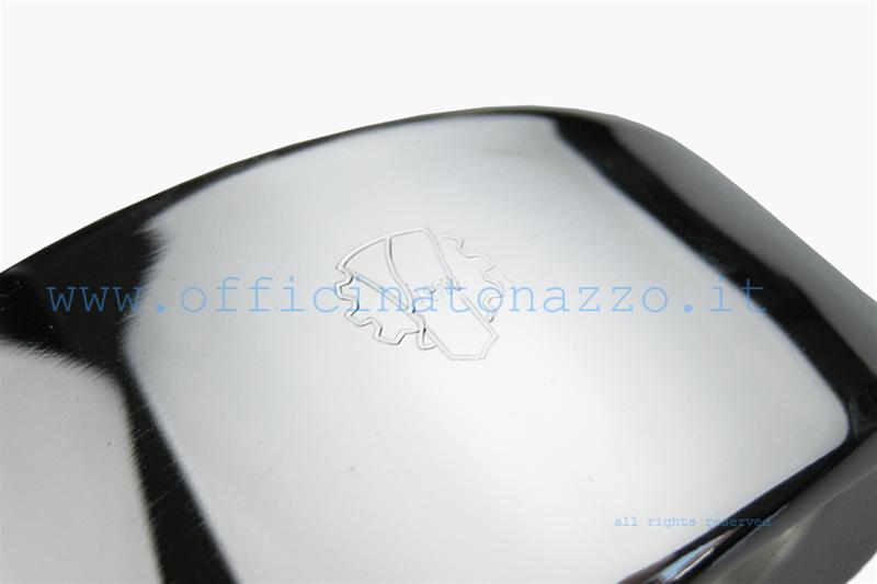 chrome headlight frame marked SIEM, Ø130 for Vespa 125 GTR - TS - 150 Sprint Veloce - 180/200 Rally (code ref. Piaggio 113891)