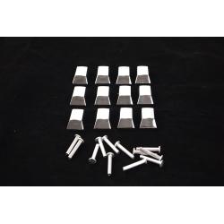 Kit toe caps strips for Vespa PX in polished steel (12PZ)